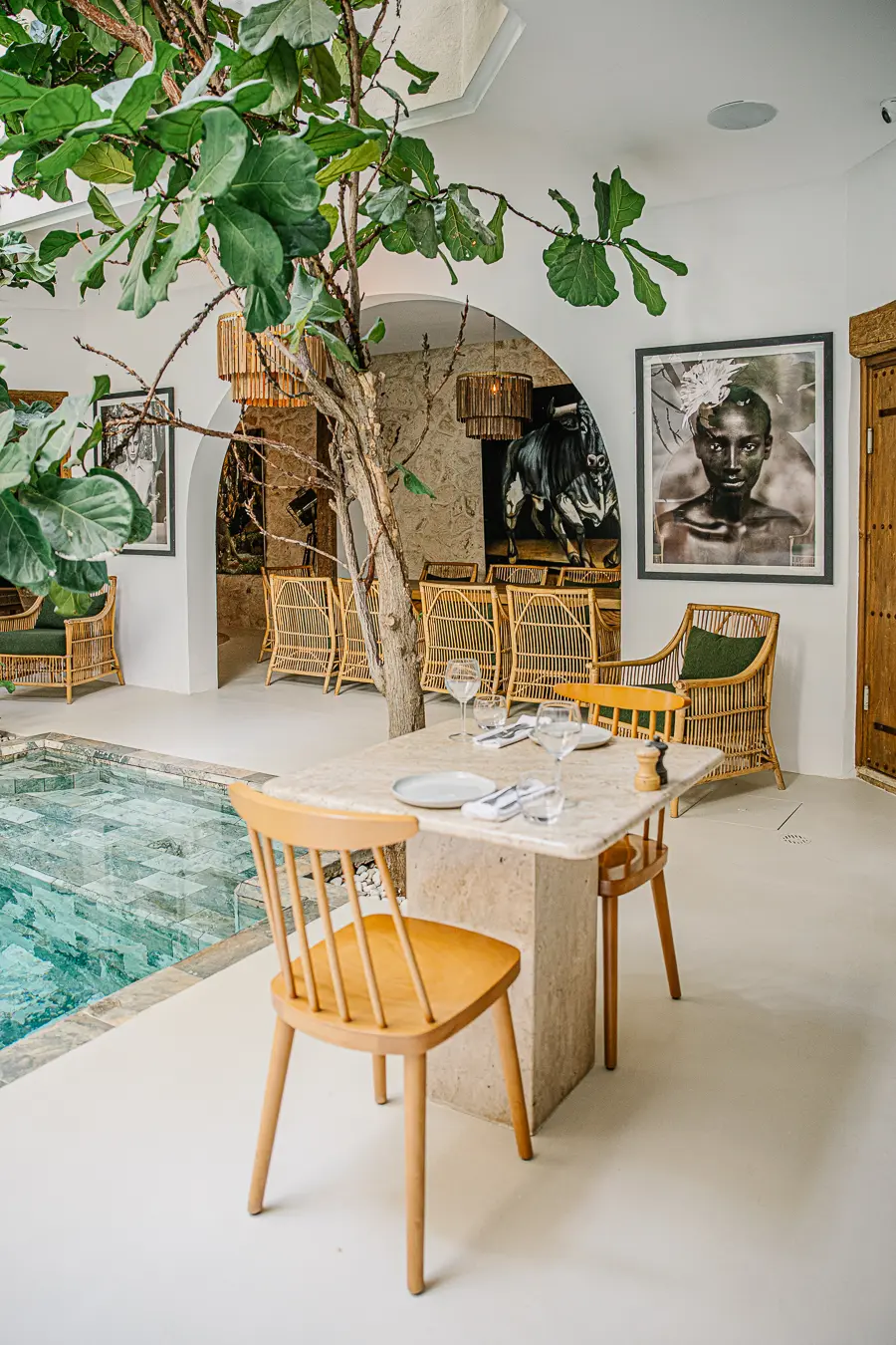 High-end finishing touches including brass fixtures, premium linens, and fresh roses in a luxury hotel suite in Morocco High-end finishing touches including brass fixtures, premium linens, and fresh roses in a luxury hotel suite in Morocco